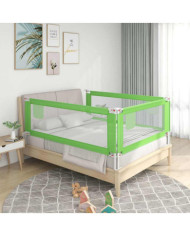 Barrière de sécurité de lit d'enfant Vert 180x25 cm Tissu | Mobilier & Déco