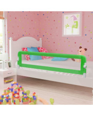Barrière de sécurité de lit d'enfant Vert 180x42 cm Polyester | Mobilier & Déco
