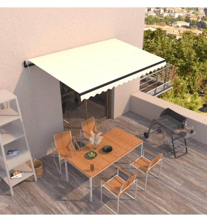Auvent rétractable automatique 450x300 cm Crème | Mobilier & Déco