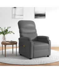 Fauteuil de massage électrique Gris Similicuir | Mobilier & Déco