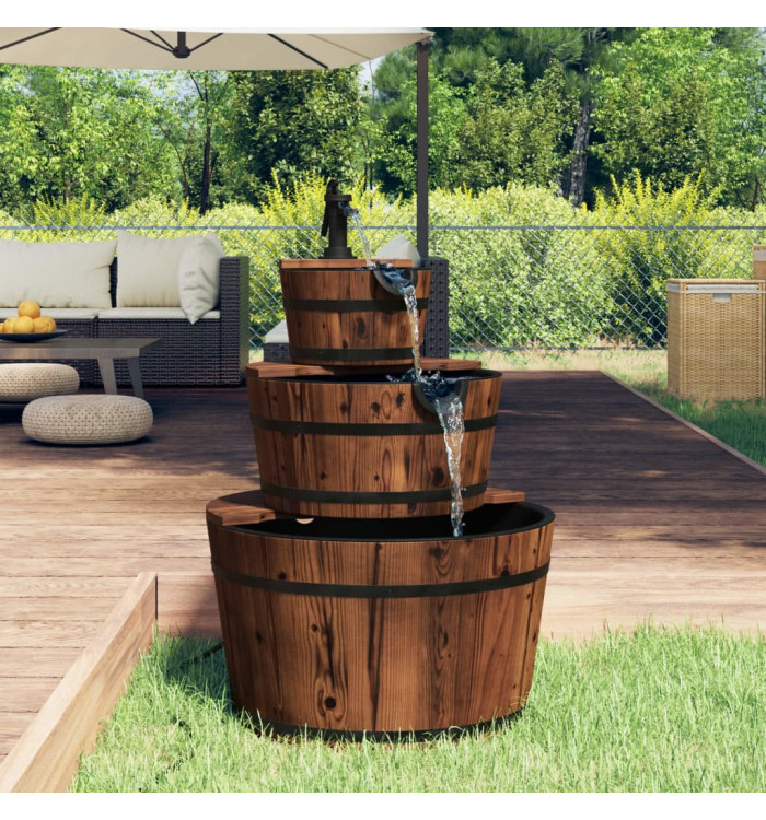Fontaine à eau avec pompe 60x60x94 cm Bois de sapin massif | Mobilier & Déco