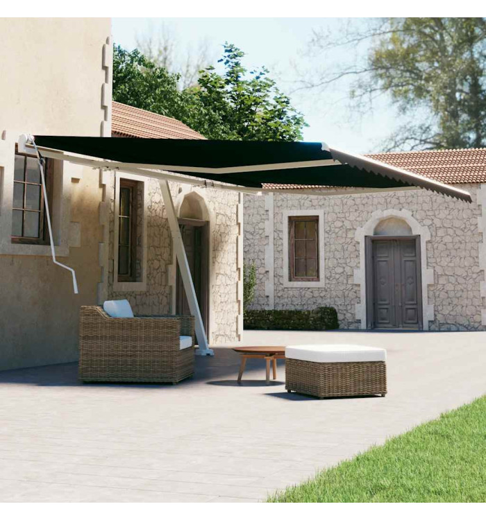Auvent manuel rétractable sur pied 600x300 cm Anthracite | Mobilier & Déco