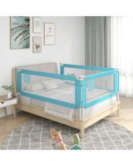 Barrière de sécurité de lit d'enfant Bleu 150x25 cm Tissu | Mobilier & Déco