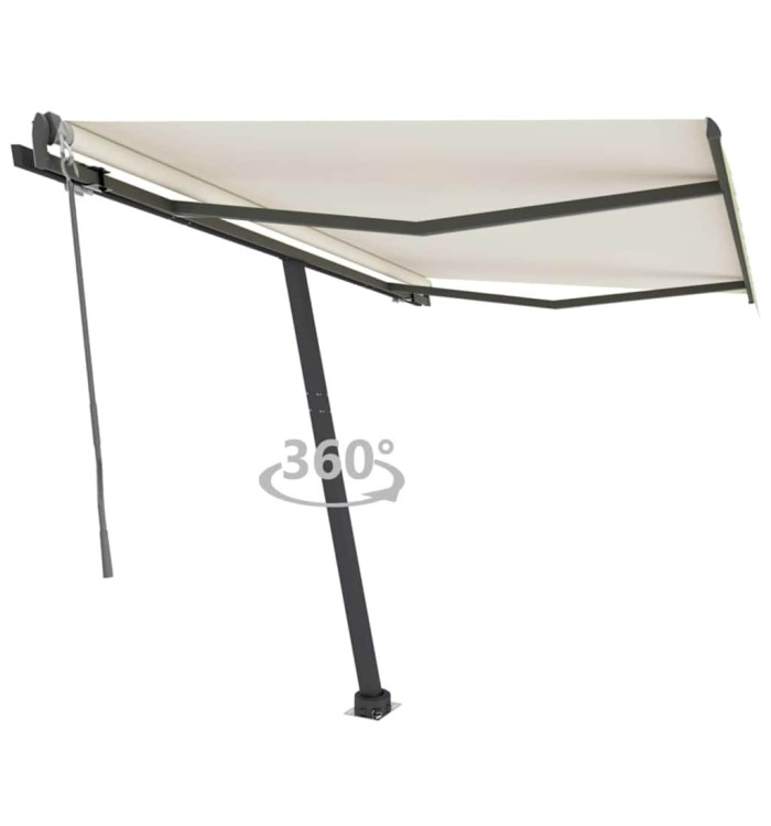 Auvent automatique sur pied 300x250 cm Crème | Mobilier & Déco