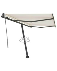 Auvent automatique sur pied 300x250 cm Crème | Mobilier & Déco