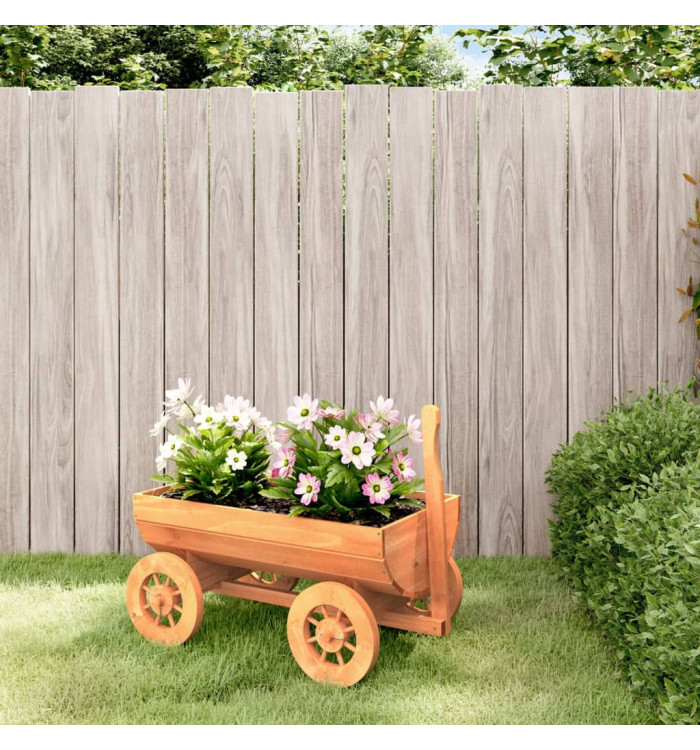 Chariot décoratif 70x43x54 cm bois massif de sapin | Mobilier & Déco