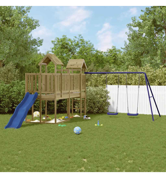 Aire de jeux d'extérieur bois de pin imprégné | Mobilier & Déco