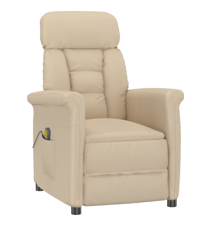 Fauteuil de massage en microfibre crème | Mobilier & Déco