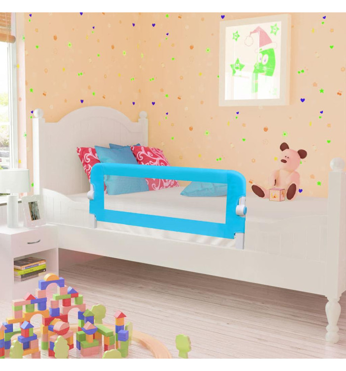 Barrière de lit pour enfants 102x42 cm Bleu | Mobilier & Déco