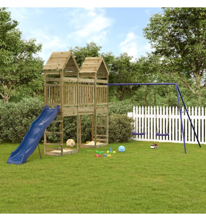 Aire de jeux d'extérieur bois de pin imprégné | Mobilier & Déco
