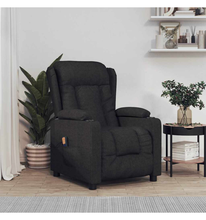 Fauteuil de massage Noir Tissu | Mobilier & Déco