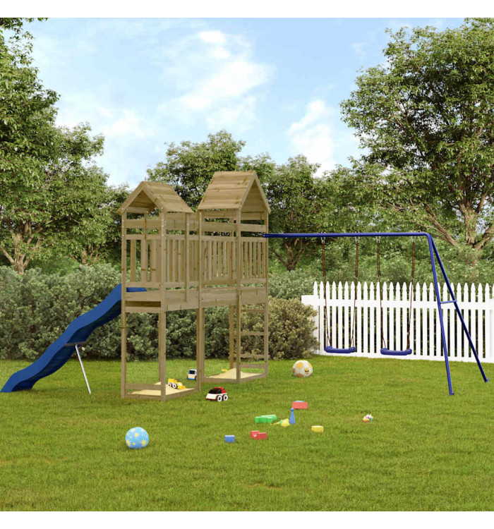 Aire de jeux d'extérieur bois de pin imprégné | Mobilier & Déco