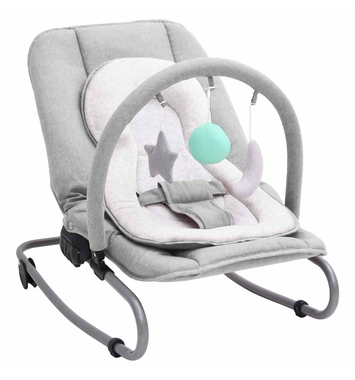 Transat pour bébé Gris clair Acier | Mobilier & Déco