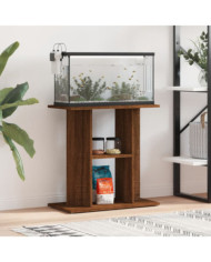 Support pour aquarium chêne marron 60x30x60cm bois d'ingénierie | Mobilier & Déco