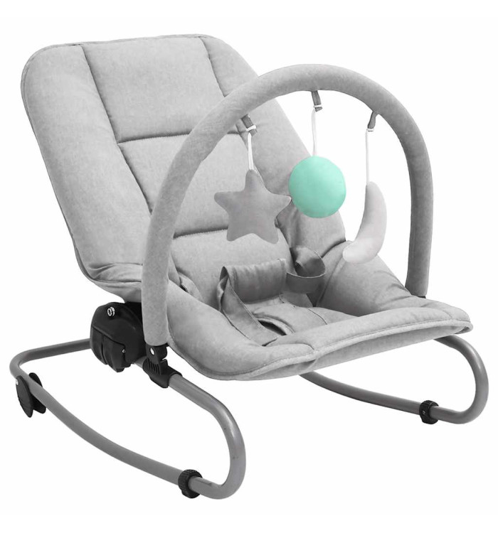 Transat pour bébé Gris clair Acier | Mobilier & Déco