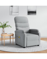 Fauteuil de massage Gris clair Tissu | Mobilier & Déco