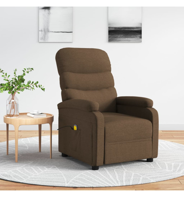 Fauteuil de massage Marron Tissu | Mobilier & Déco