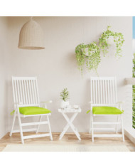 Coussins de chaise lot de 2 vert brillant 40x40x7 cm | Mobilier & Déco