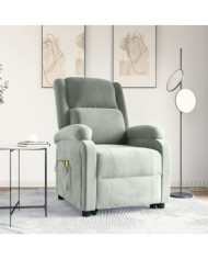 Fauteuil de massage Gris clair Velours | Mobilier & Déco