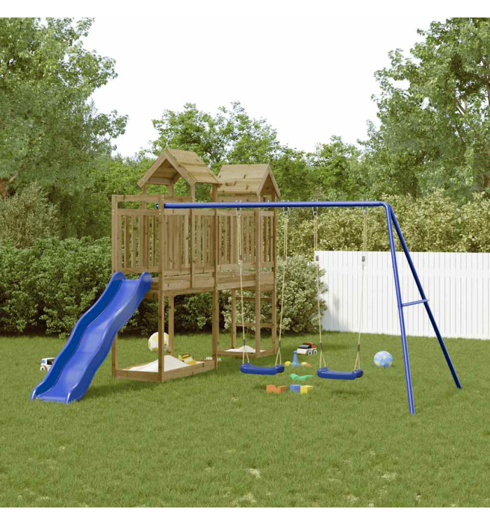 Aire de jeux d'extérieur bois de pin imprégné | Mobilier & Déco