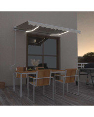 Auvent automatique avec capteur de vent et LED 300x250 cm Crème | Mobilier & Déco