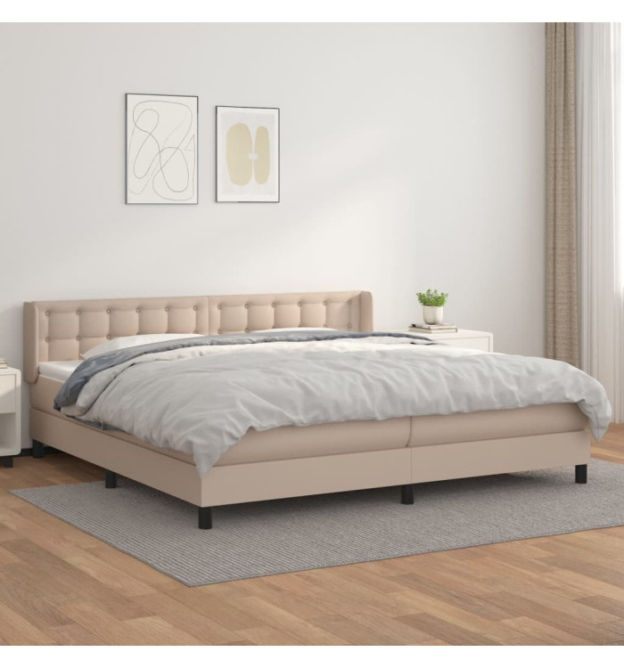 Sommier à lattes de lit avec matelas Cappuccino 200x200 cm | Mobilier & Déco