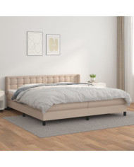 Sommier à lattes de lit avec matelas Cappuccino 200x200 cm | Mobilier & Déco