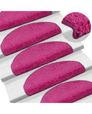 Tapis de marches d'escalier 15 pcs Rose 65x21x4 cm | Mobilier & Déco