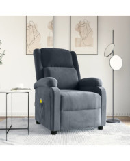 Fauteuil de massage Gris foncé velours | Mobilier & Déco
