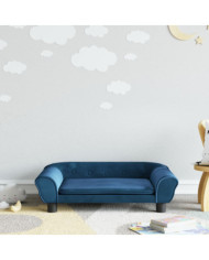 Canapé pour enfants bleu 70x45x26 cm velours | Mobilier & Déco