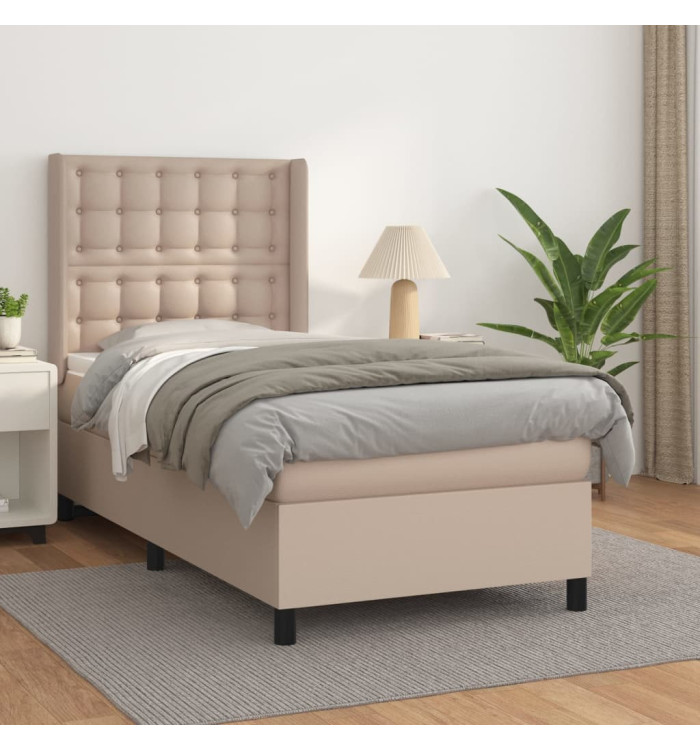 Sommier à lattes de lit avec matelas Cappuccino 100x200 cm | Mobilier & Déco