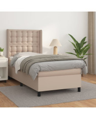 Sommier à lattes de lit avec matelas Cappuccino 100x200 cm | Mobilier & Déco