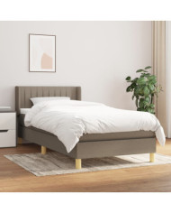 Sommier à lattes de lit avec matelas Taupe 80x200 cm Tissu | Mobilier & Déco