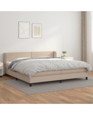 Sommier à lattes de lit avec matelas Cappuccino 200x200 cm | Mobilier & Déco