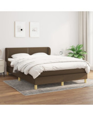 Sommier à lattes de lit avec matelas Marron foncé 140x200 cm | Mobilier & Déco