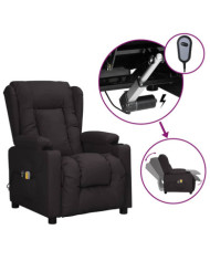 Fauteuil électrique de massage Noir Similicuir | Mobilier & Déco