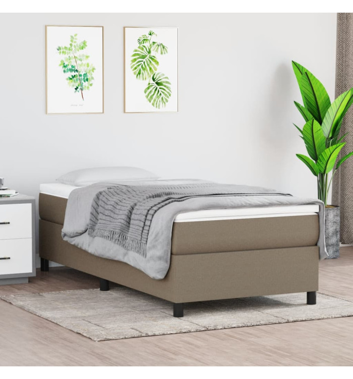 Sommier à lattes de lit avec matelas Taupe 80x200 cm Tissu | Mobilier & Déco