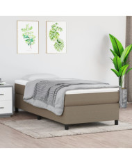 Sommier à lattes de lit avec matelas Taupe 80x200 cm Tissu | Mobilier & Déco