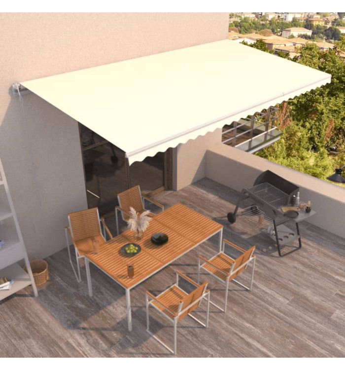 Auvent rétractable automatique 600x350 cm Crème | Mobilier & Déco
