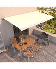 Auvent rétractable automatique 600x350 cm Crème | Mobilier & Déco