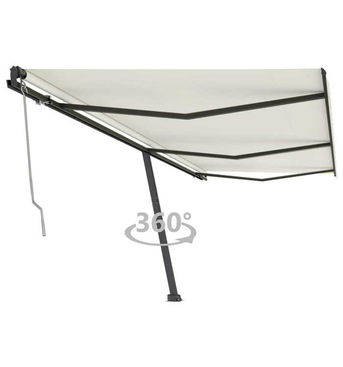 Auvent automatique sur pied 600x350 cm Crème | Mobilier & Déco