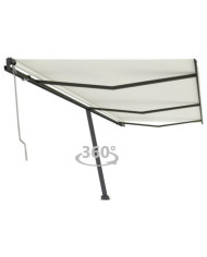 Auvent automatique sur pied 600x350 cm Crème | Mobilier & Déco