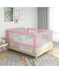 Barrière de sécurité de lit d'enfant Rose 140x25 cm Tissu | Mobilier & Déco