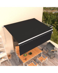 Auvent manuel rétractable avec store 4x3 m Anthracite | Mobilier & Déco