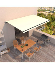 Auvent rétractable automatique 500x350 cm Crème | Mobilier & Déco