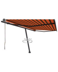 Auvent automatique sur pied 400x350 cm Orange/marron | Mobilier & Déco