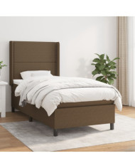 Sommier à lattes de lit avec matelas Marron foncé 90x190 cm | Mobilier & Déco
