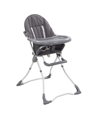 Chaise haute pour bébé Gris et blanc | Mobilier & Déco