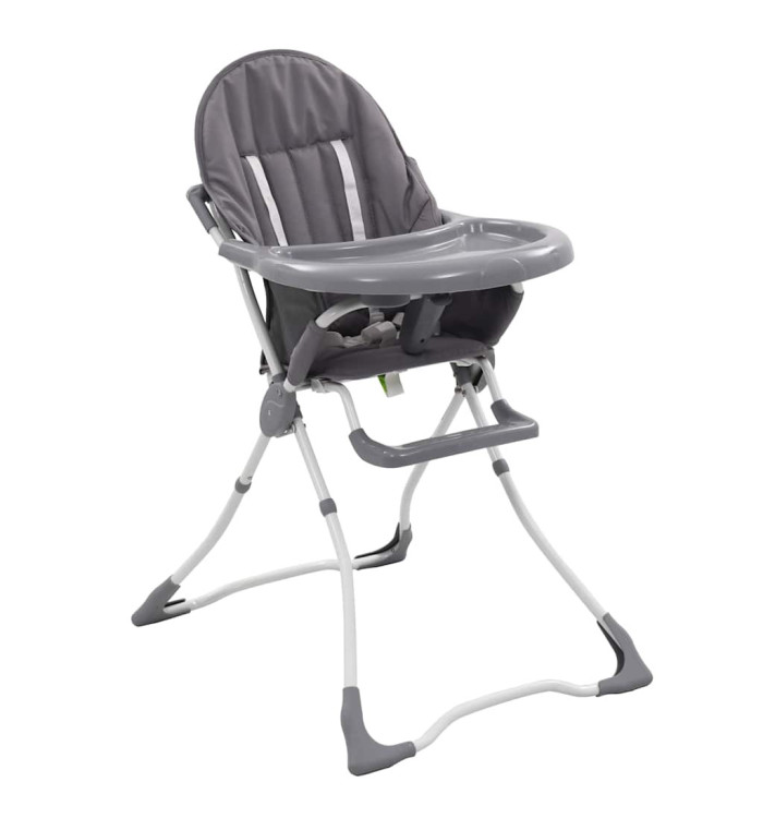 Chaise haute pour bébé Gris et blanc | Mobilier & Déco
