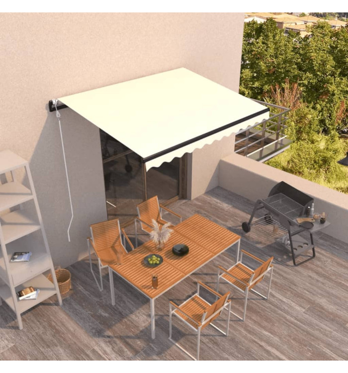 Auvent rétractable automatique 350x250 cm Crème | Mobilier & Déco